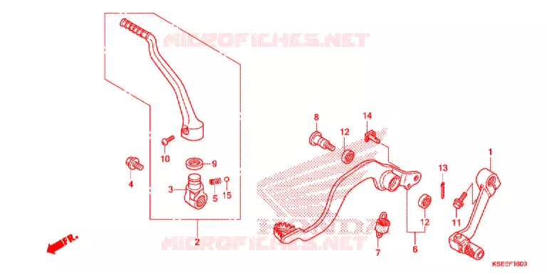 PEDALE - KICK Honda MOTO 150 CRF 2021  CRF150RBM