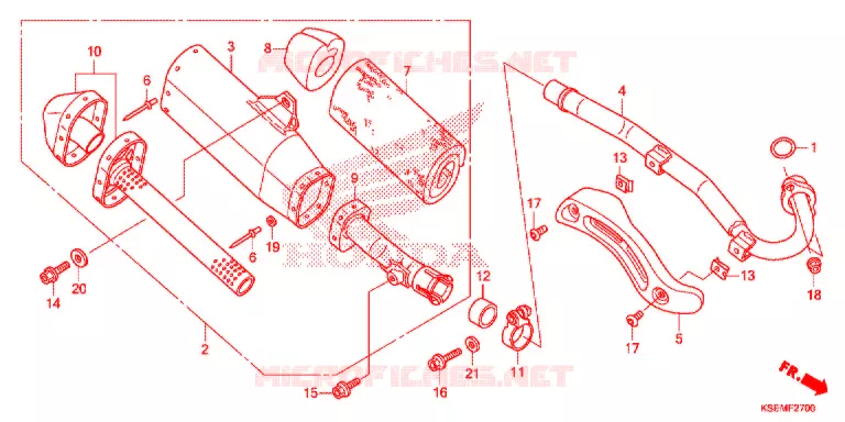 SILENCIEUX D'ECHAPPEMENT Honda MOTO 150 CRF 2022  CRF150RBN