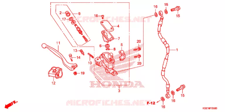MAITRE CYLINDRE DE FREIN AVANT Honda MOTO 150 CRF 2022  CRF150RN