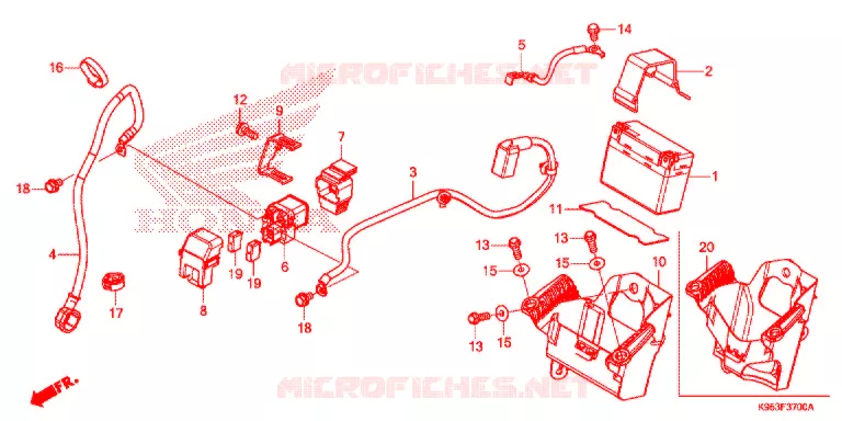 BATTERIE Honda MOTO 250 CRF 2022  CRF250RM