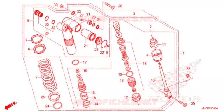AMORTISSEUR ARRIERE Honda MOTO 450 CRF 2021  CRF450RXM