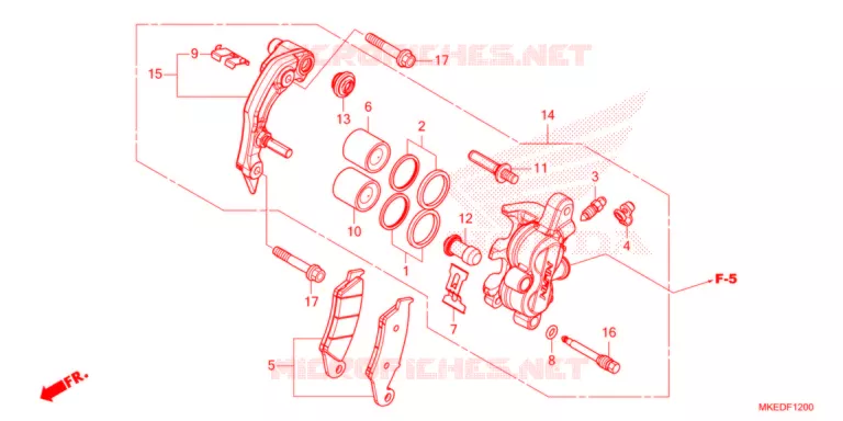 ETRIER DE FREIN AVANT Honda MOTO 450 CRF 2021  CRF450RXM