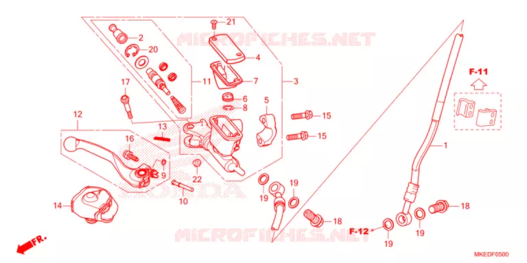 MAITRE CYLINDRE DE FREIN AVANT Honda MOTO 450 CRF 2021  CRF450RXM
