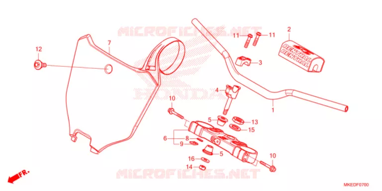 GUIDON - TE DE FOURCHE Honda MOTO 450 CRF 2022  CRF450RXN