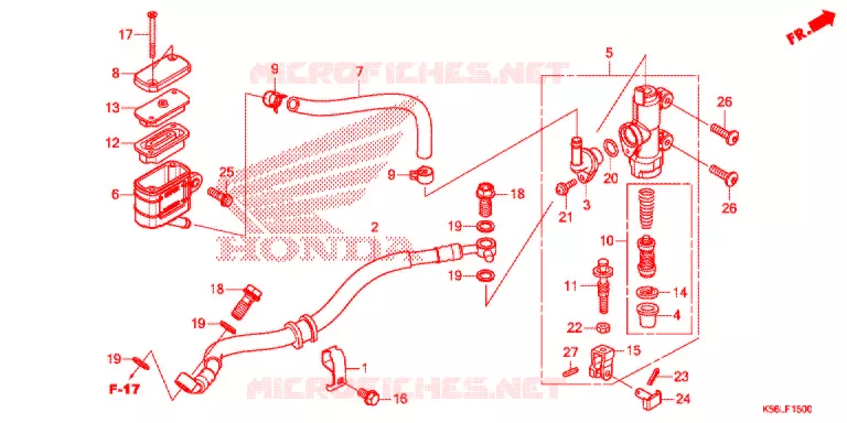 MAITRE CYLINDRE DE FREIN ARRIERE Honda SCOOTER 150 WINNER 2019  FS150FAL_V