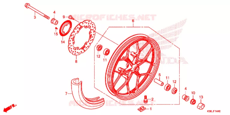 ROUE AVANT Honda SCOOTER 150 WINNER 2019  FS150FAL_V