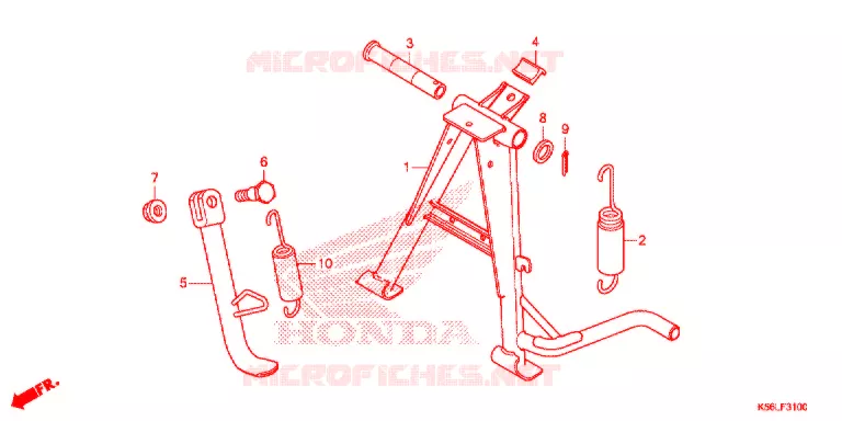 BEQUILLE Honda SCOOTER 150 WINNER 2021  FS150FM_V