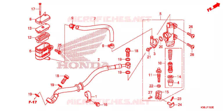 MAITRE CYLINDRE DE FREIN ARRIERE Honda SCOOTER 150 WINNER 2021  FS150FM_V