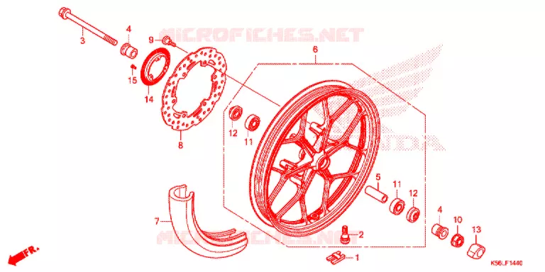 ROUE AVANT Honda SCOOTER 150 WINNER 2021  FS150FM_V
