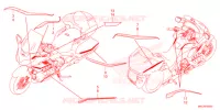 AUTOCOLLANTS pour Honda GL 1800 GOLD WING TOUR DCT de 2022