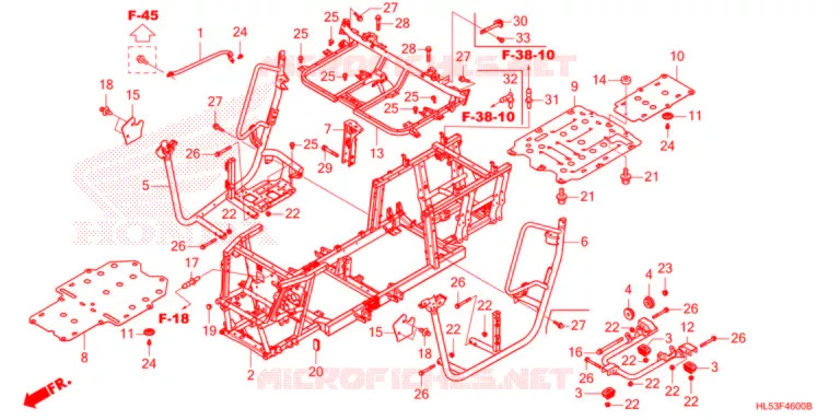 CADRE Honda ATV 500 PIONEER 2021  SXS500MM