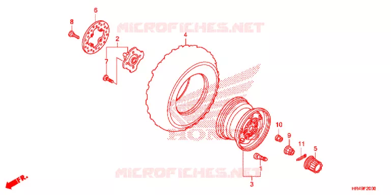 ROUE AVANT Honda ATV 520 FOURTRAX 2021  TRX520FM2M