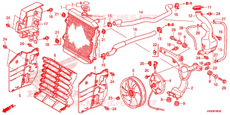 RADIATEUR Honda ATV 520 FOURTRAX 2021  TRX520FM2M