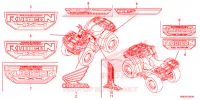 AUTOCOLLANTS pour Honda FOURTRAX 520 FOREMAN RUBICON 4X4 EPS de 2022