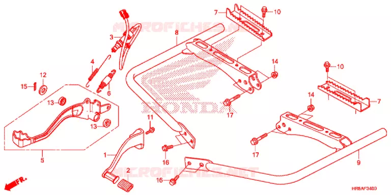 PEDALE - REPOSE PIED Honda ATV 520 FOURTRAX 2022  TRX520FM6N