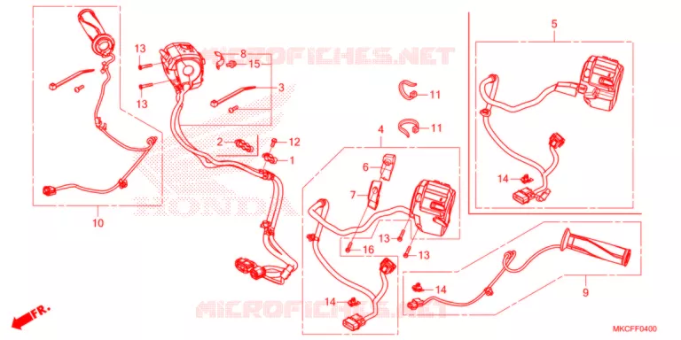 COMMODOS - POIGNEES Honda MOTO 1800 GOLD-WING 2022  GL1800N