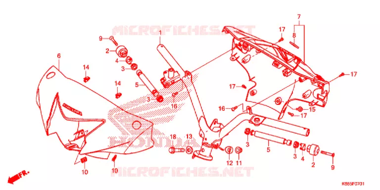GUIDON - CARENAGE Honda MOTO 110 BIZ 2019  BC110MK