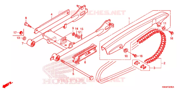 BRAS OSCILLANT Honda MOTO 110 BIZ 2020  BC110ML