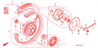 ROUE ARRIERE pour Honda BIZ 125 PARTIDA ELETRICA, RODAS RAIADAS de 2012