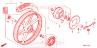 ROUE ARRIERE pour Honda BIZ 125 PARTIDA ELETRICA, RODAS FUNDIDAS de 2012