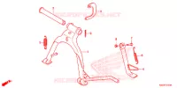 BEQUILLE pour Honda BIZ 125 PARTIDA ELETRICA, RODAS FUNDIDAS de 2014