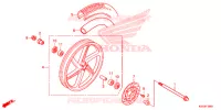 ROUE AVANT pour Honda BIZ 125 PARTIDA ELETRICA, RODAS FUNDIDAS de 2014