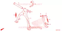 BEQUILLE pour Honda BIZ 125 PARTIDA ELETRICA, RODAS RAIADAS de 2014