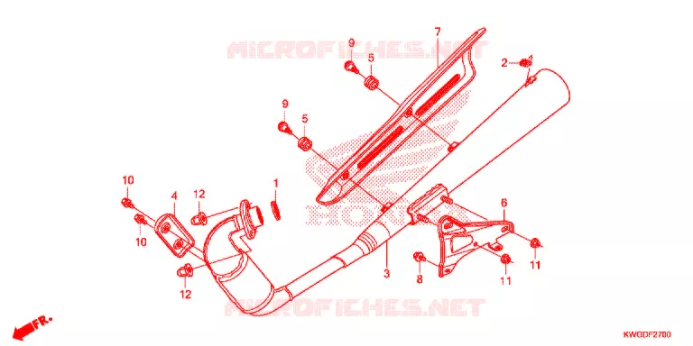 SILENCIEUX D'ECHAPPEMENT Honda MOTO 125 CG 2013  CG125ESD