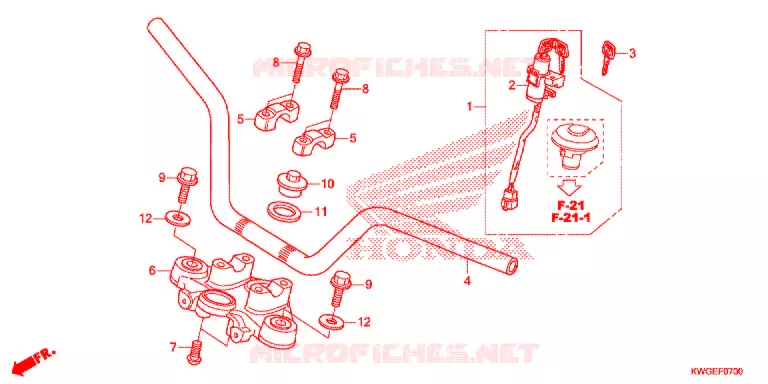GUIDON - TE DE FOURCHE Honda MOTO 125 CG 2015  CG125ESF
