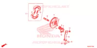 FLASQUE   MACHOIRES DE FREIN AVANT pour Honda CG 125 FAN KICK de 2015
