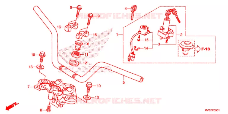 GUIDON - TE DE FOURCHE Honda MOTO 150 CG 2014  CG150ESD