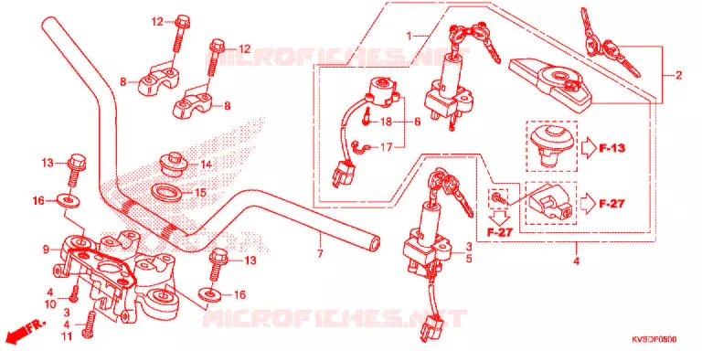 GUIDON - TE DE FOURCHE Honda MOTO 150 CG 2013  CG150EXD