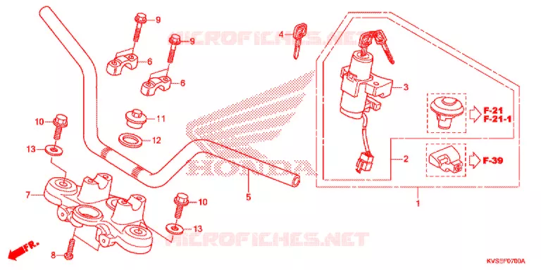 GUIDON - TE DE FOURCHE Honda MOTO 150 CG 2014  CG150EXE