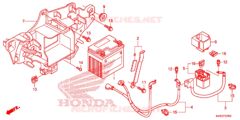 BATTERIE Honda MOTO 150 CG 2015  CG150EXF