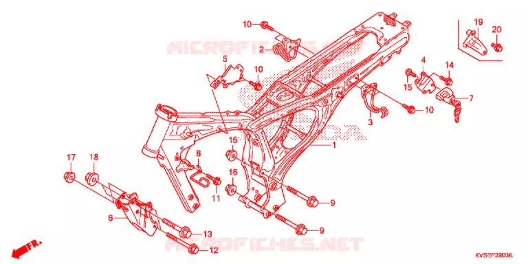 CADRE Honda MOTO 150 CG 2015  CG150EXF
