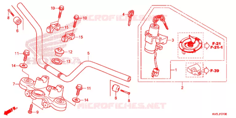 GUIDON - TE DE FOURCHE Honda MOTO 160 CG 2020  CG160CESL
