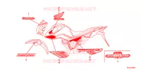 AUTOCOLLANTS pour Honda CG 160 FAN de 2019