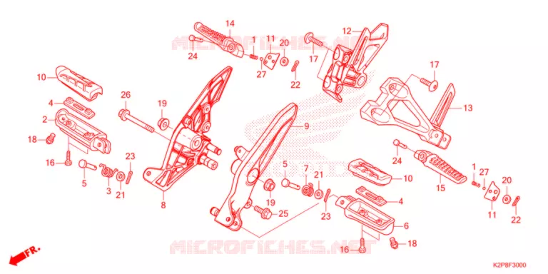 REPOSE PIED Honda MOTO 150 RS 2021  FS150FAN