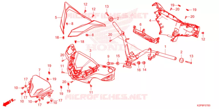 GUIDON - CARENAGE Honda MOTO 150 RS 2022  FS150FAN_MA