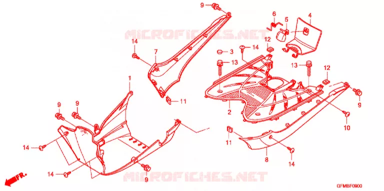MARCHE PIEDS Honda SCOOTER 110 LEAD 2013  NHX110D