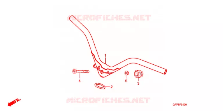 GUIDON Honda MOTO 100 POP 2013  RF100D