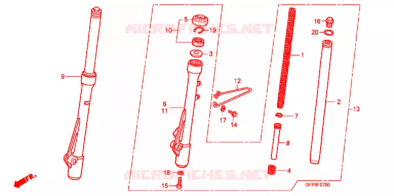 FOURCHE Honda MOTO 100 POP 2014  RF100E