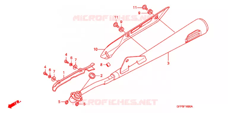 SILENCIEUX D'ECHAPPEMENT Honda MOTO 100 POP 2014  RF100E