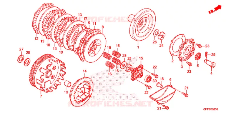 EMBRAYAGE Honda MOTO 100 POP 2015  RF100F