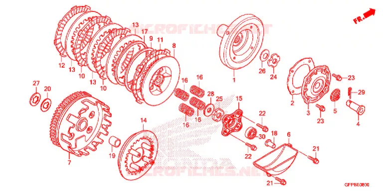 EMBRAYAGE Honda MOTO 100 POP 2015  RF100F