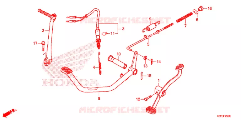 PEDALE - KICK Honda MOTO 110 POP 2017  RF110G