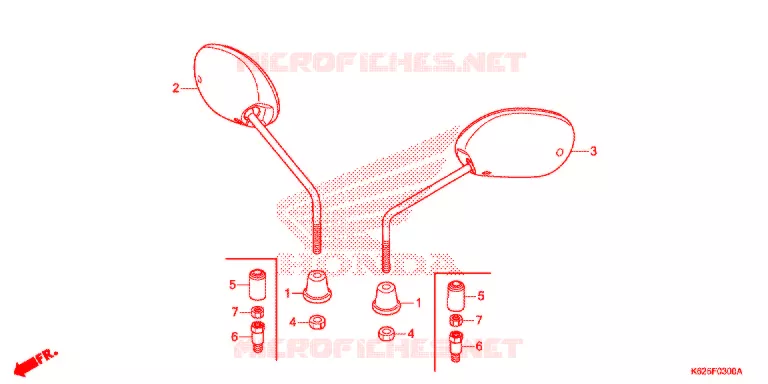 RETROVISEUR Honda MOTO 110 POP 2017  RF110G