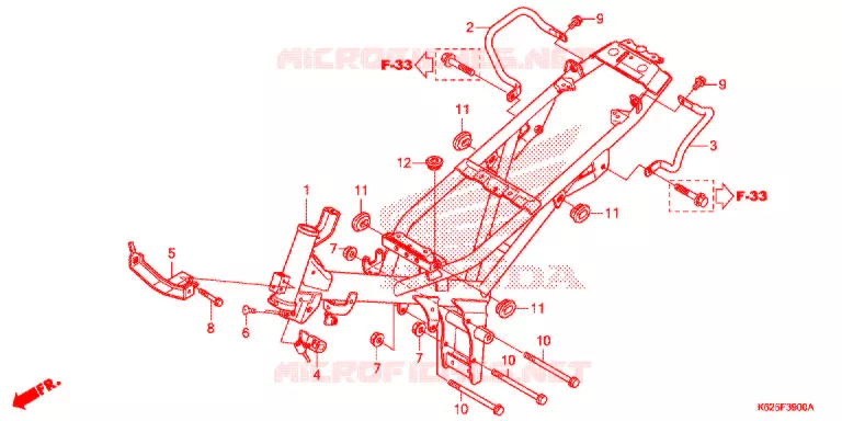 CADRE Honda MOTO 110 POP 2021  RF110K