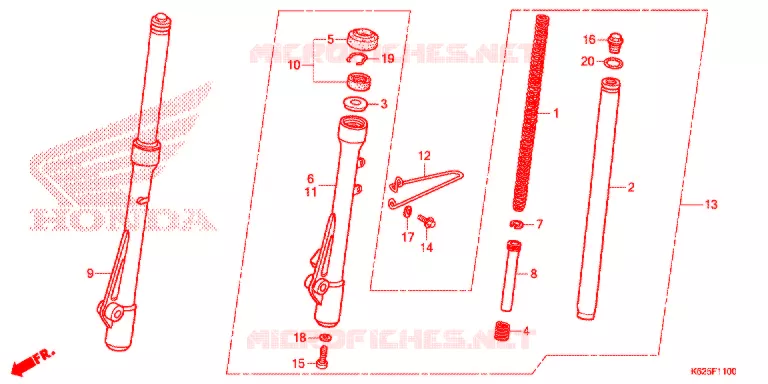 FOURCHE Honda MOTO 110 POP 2021  RF110K