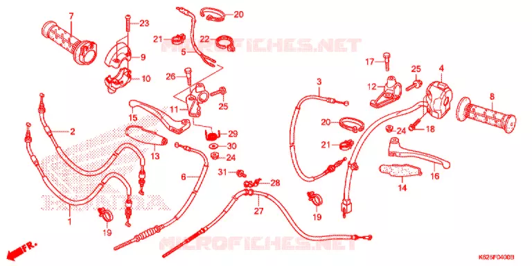 LEVIER DE GUIDON - CABLE - COMMODO Honda MOTO 110 POP 2019  RF110K